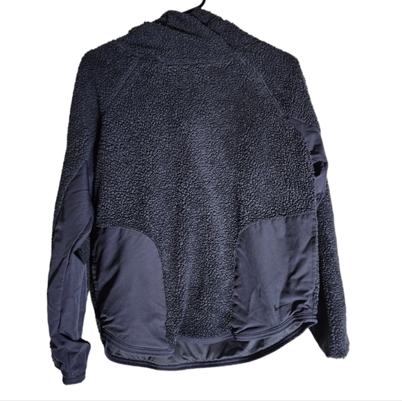 Nike Navy Blue Sherpa Pull over Hoodie, Size Small - Picture 1 of 3